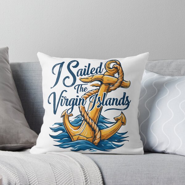 Item preview, I Sailed The Virgin Islands Gold Anchor Blue Text designed and sold by RichardRags.