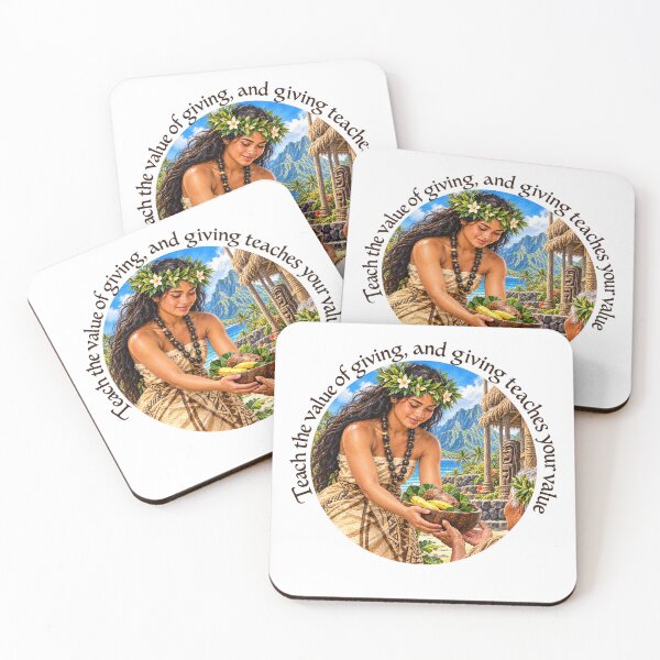 Item preview,   	 Polynesian Generosity Proverb - Teach the value of giving | Pacific Art designed and sold by ShakaLife.org.