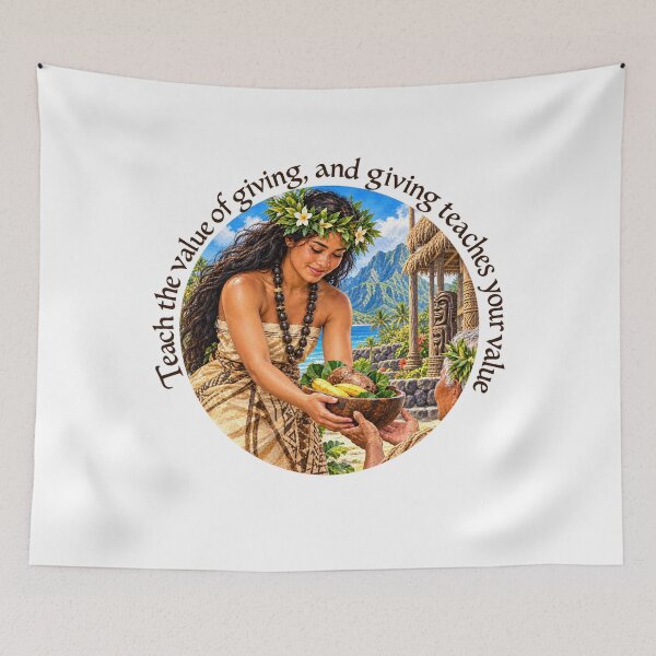 Item preview,   	 Polynesian Generosity Proverb - Teach the value of giving | Pacific Art designed and sold by ShakaLife.org.