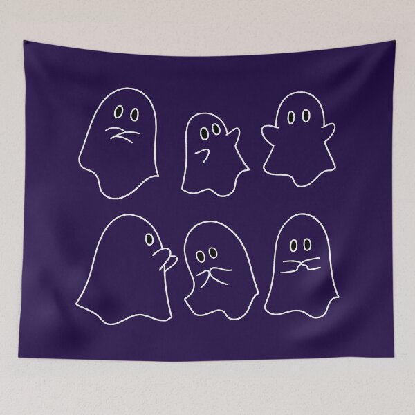 Item preview, Cute White Line Ghost Character Set designed and sold by ubborn.