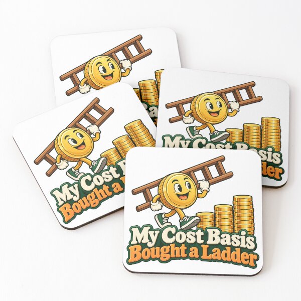 Item preview, My Cost Basis Bought a Ladder Funny Trader Art designed and sold by Bikivuno.