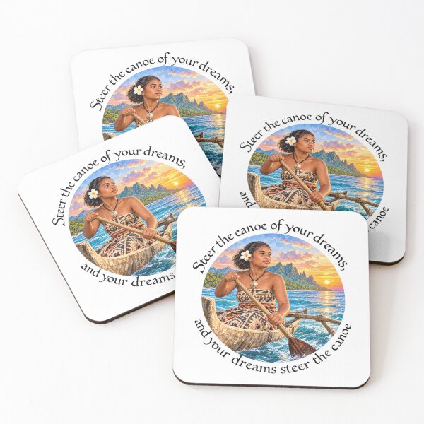 Item preview,   	 Polynesian Leadership Proverb - Steer the canoe of your dreams | Pacific Art designed and sold by ShakaLife.org.