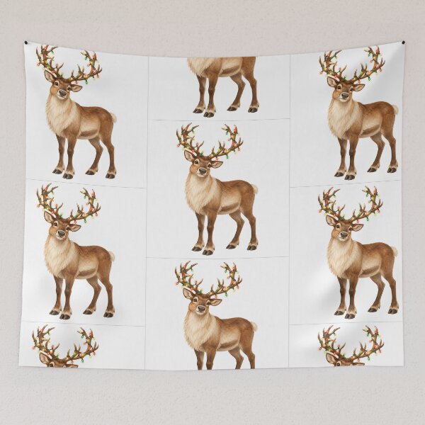 Item preview, Merry Christmas reindeer designed and sold by RobertMartinArt.