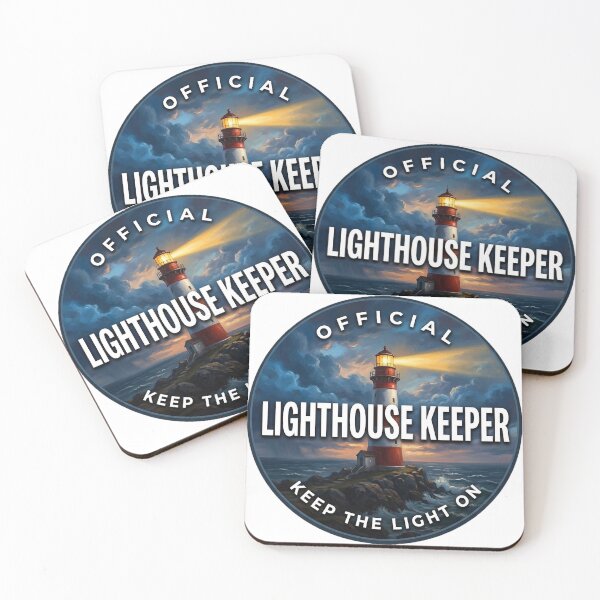 Item preview, Lighthouse Keeper Storm Beam Round Badge Sticker designed and sold by DetourDgn.