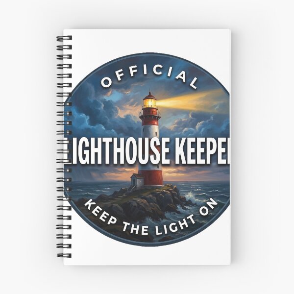 Item preview, Lighthouse Keeper Storm Beam Round Badge Sticker designed and sold by DetourDgn.
