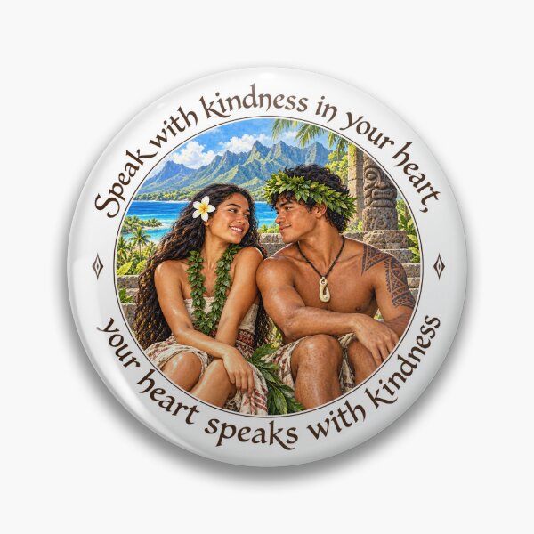 Item preview, Polynesian Kindness Proverb - Speak with kindness in your heart | Pacific Art designed and sold by ShakaLife.org.