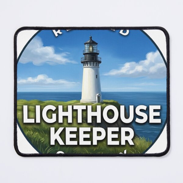 Item preview, Lighthouse Keeper Cliff Light Round Badge Sticker designed and sold by DetourDgn.