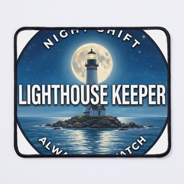 Item preview, Lighthouse Keeper Moon Light Round Badge Sticker designed and sold by DetourDgn.