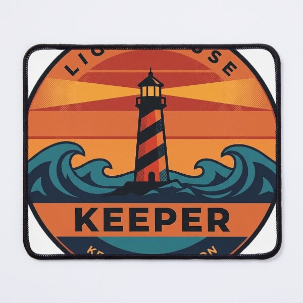 Item preview, Lighthouse Keeper Retro Beam Vintage Badge Sticker designed and sold by DetourDgn.