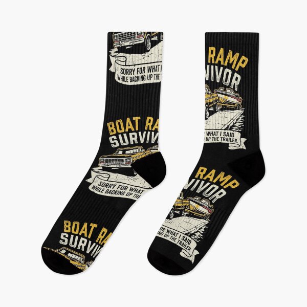 Item preview, Boat Ramp Survivor Sorry for What I Said While Backing Up the Trailer – Funny Boating Art designed and sold by Luminari Creations.