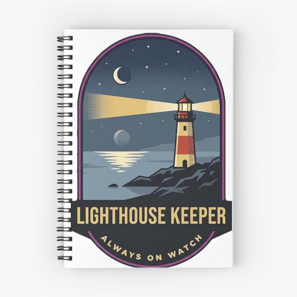 Item preview, Lighthouse Keeper Night Watch Vintage Badge Sticker designed and sold by DetourDgn.