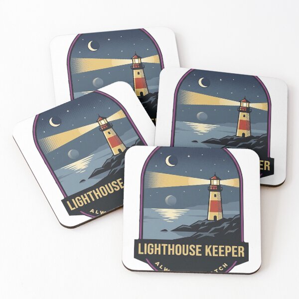 Item preview, Lighthouse Keeper Night Watch Vintage Badge Sticker designed and sold by DetourDgn.
