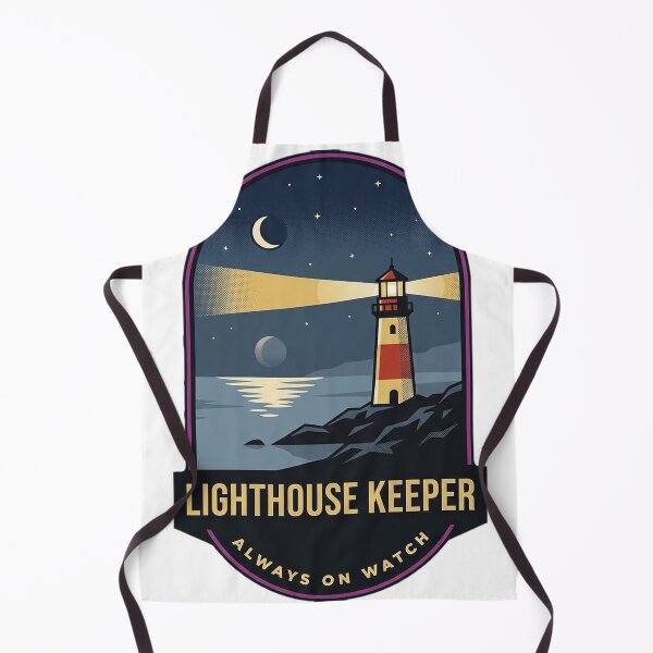 Item preview, Lighthouse Keeper Night Watch Vintage Badge Sticker designed and sold by DetourDgn.
