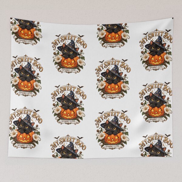 Item preview, My Sweet Boo  Spooky Cute Witch Cat designed and sold by Mindworx21.