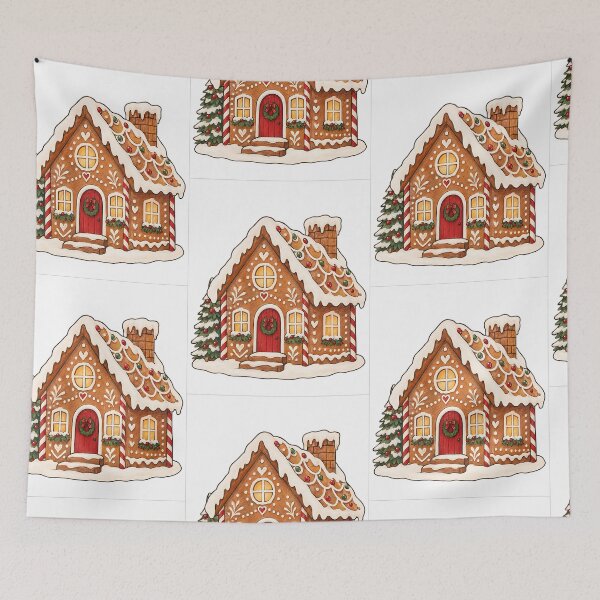 Item preview, Merry Christmas gingerbread house designed and sold by RobertMartinArt.