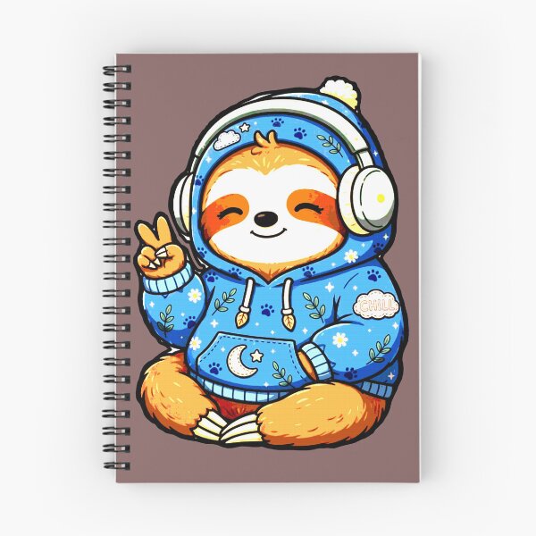 Item preview, Lazy Chill Headphones Kawaii T-Shirt Happy Calm Sloth designed and sold by AstronautMerch.