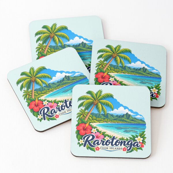 Item preview, Rarotonga, Cook Islands - Tropical Island Paradise designed and sold by Myra365Art.