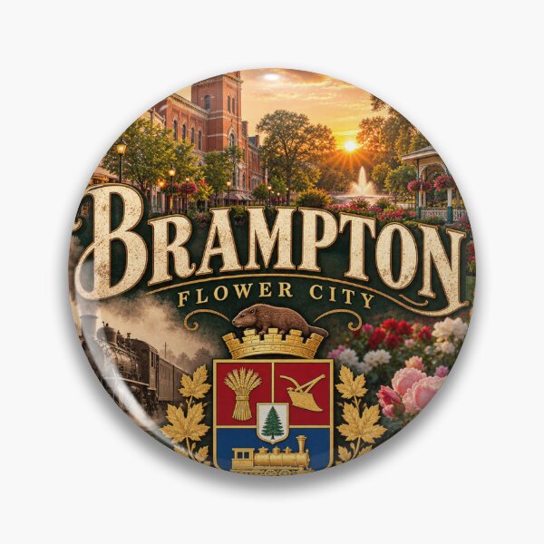 Item preview, Brampton — Golden Hour in the Flower City designed and sold by URBIVO.