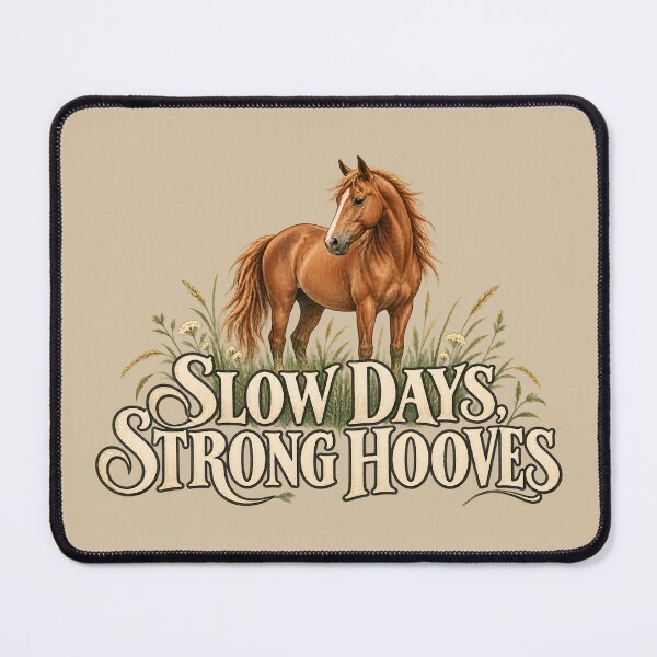 Item preview, Slow Days, Strong Hooves — Watercolor Horse designed and sold by VioVibe.