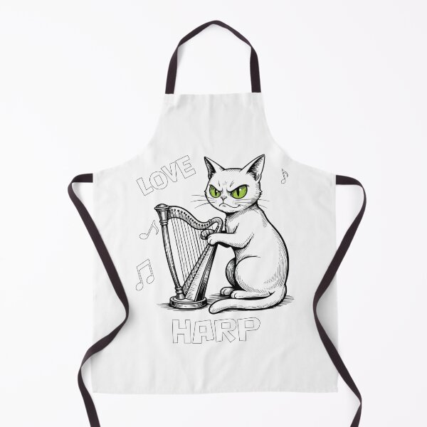 Item preview, Love Harp - Funny Grumpy Cat Playing Harp Music designed and sold by Litely.