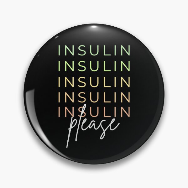 Item preview,  Insulin Please Retro Minimalist Repeat Text T1D Diabetes Meme designed and sold by kristy1003.