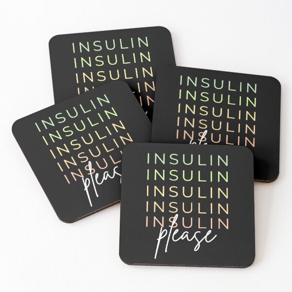 Item preview,  Insulin Please Retro Minimalist Repeat Text T1D Diabetes Meme designed and sold by kristy1003.
