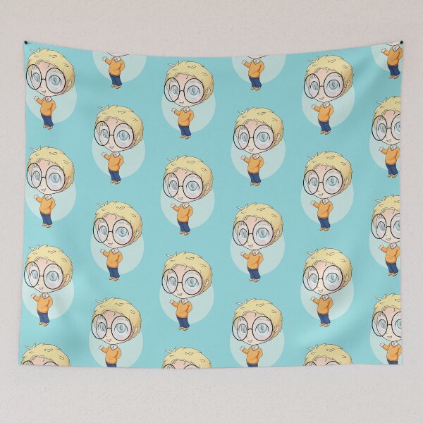Item preview, Samuel - Chibi nerd blonde boy with big round glasses designed and sold by shannonmayart.