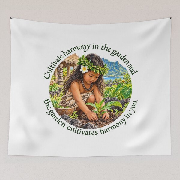 Item preview, Polynesian Harmony Proverb - Cultivate harmony in the garden | Pacific Art designed and sold by ShakaLife.org.