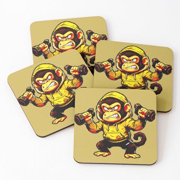 Item preview, Angry Gym Monkey Funny Gym T-Shirt Furious Workout designed and sold by AstronautMerch.