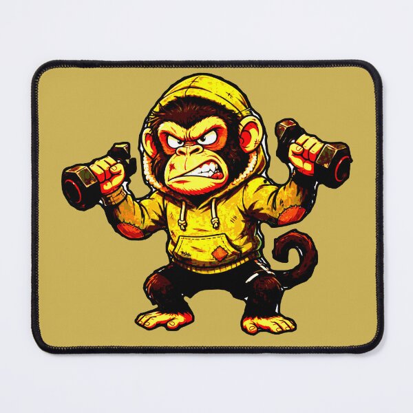Item preview, Angry Gym Monkey Funny Gym T-Shirt Furious Workout designed and sold by AstronautMerch.
