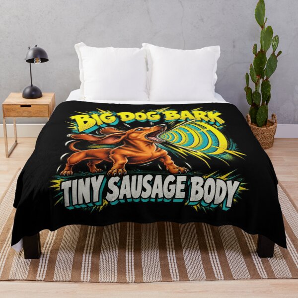 Item preview, Dachshund Big Dog Bark Tiny Sausage Body Pop Comic Print designed and sold by yassin-stags.