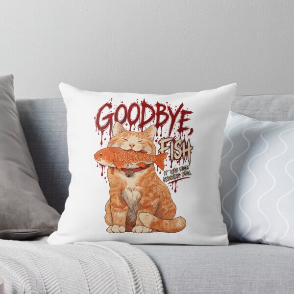 Item preview, Goodbye Fish Dark Humor Cat Design designed and sold by selvashop.