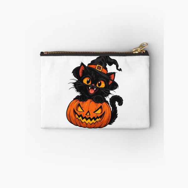 Item preview, Cute Halloween Witch Cat on Jack O Lantern designed and sold by SoyLamderma.