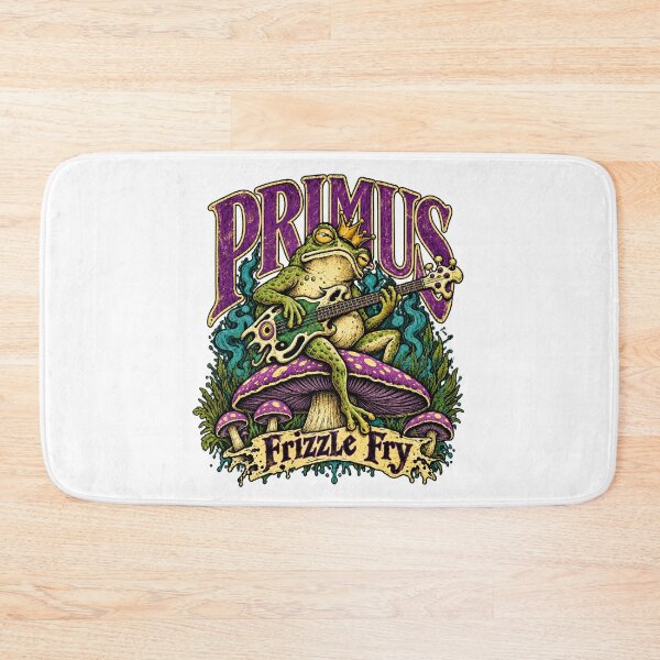 Item preview, Psychedelic Bass Player Frog Sitting On Mushroom Vintage Graphic designed and sold by SadieGreenfe.