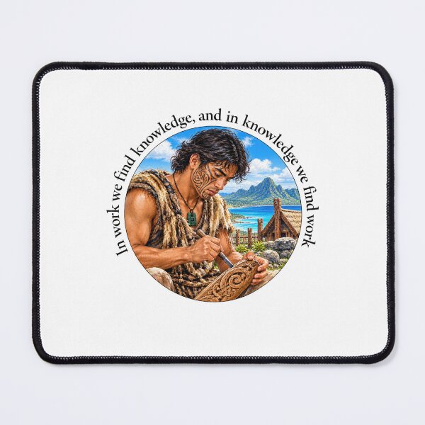 Item preview,   	 Polynesian Wisdom Proverb - In work we find knowledge | Pacific Art designed and sold by ShakaLife.org.