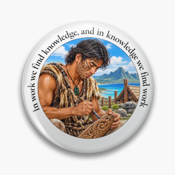 Item preview,   	 Polynesian Wisdom Proverb - In work we find knowledge | Pacific Art designed and sold by ShakaLife.org.