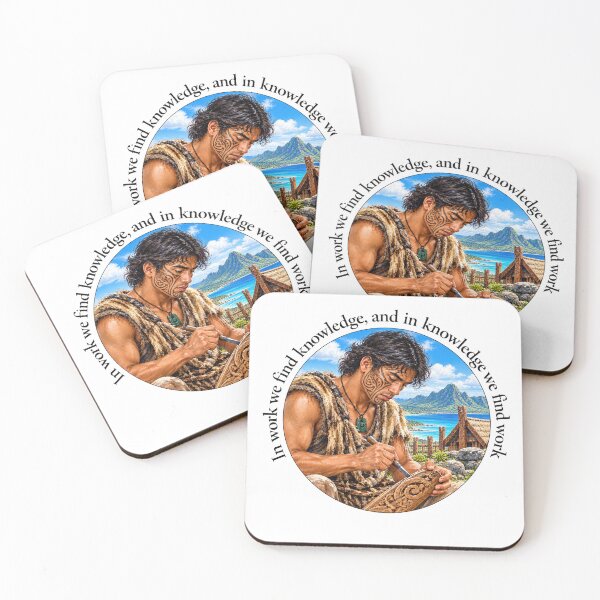 Item preview,   	 Polynesian Wisdom Proverb - In work we find knowledge | Pacific Art designed and sold by ShakaLife.org.
