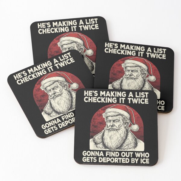 Item preview, He's Making A List Checking It Twice Political Christmas  designed and sold by DuduMissing.