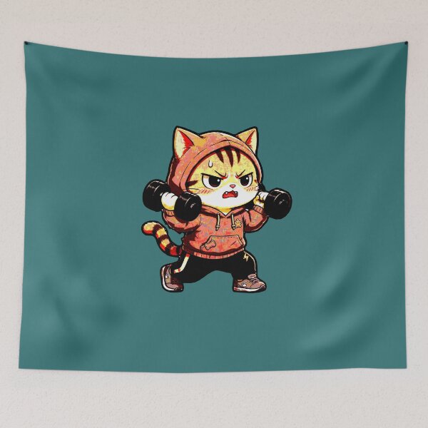 Item preview, Grumpy Gym Cat T-Shirt Funny Workout Cute designed and sold by AstronautMerch.