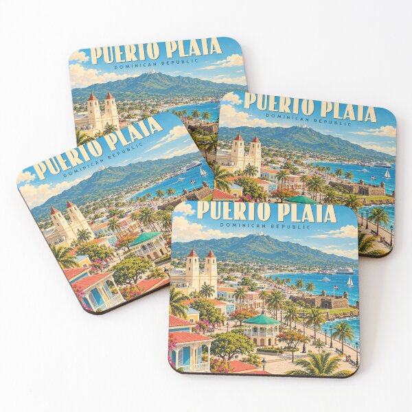 Item preview, Puerto Plata Vintage Dominican Coastal Art designed and sold by MichaeIRellov.