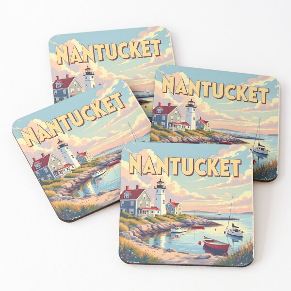 Item preview, Nantucket Massachusetts – Vintage Island Travel Poster designed and sold by LSVart.