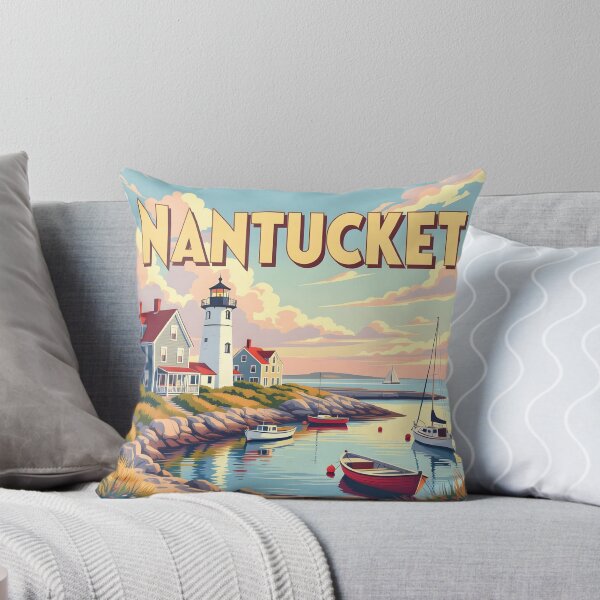 Item preview, Nantucket Massachusetts – Vintage Island Travel Poster designed and sold by LSVart.