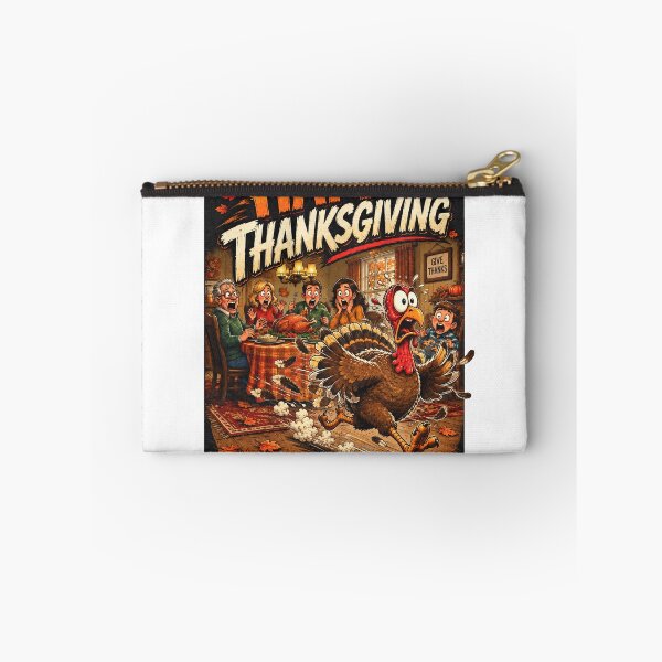 Item preview, Funny Escaping Turkey Thanksgiving Family Dinner Graphic designed and sold by SadieGreenfe.