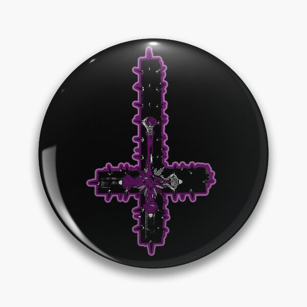 Item preview, Satanic Inverted Cross With Thorns designed and sold by weirdove.