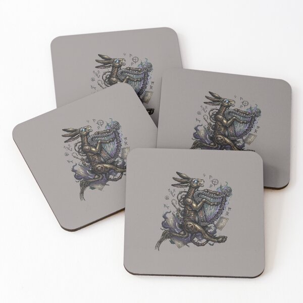 Item preview, Medieval Donkey Playing Harp Manuscript Art-20 designed and sold by SaschaTepper.