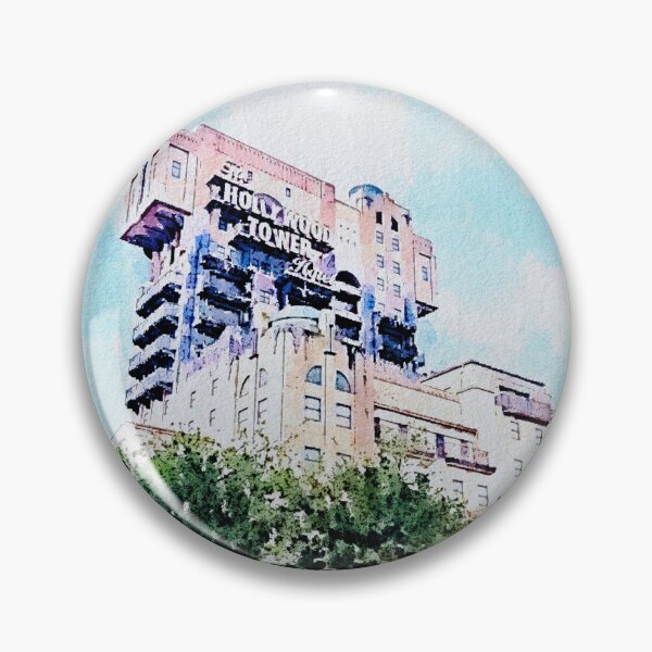 Item preview, Ilustración de la Torre del Terror de Twilight Zone en Disneyland París — Obra de arte del Hollywood Tower Hotel designed and sold by FoolishDreamers.