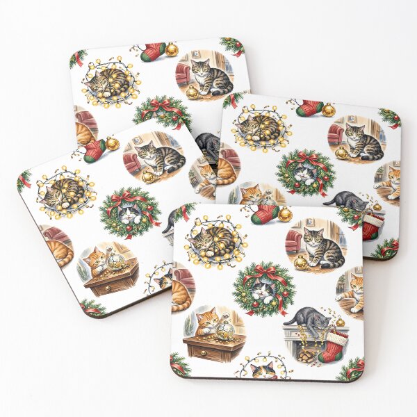Item preview, Cute Christmas Cats Mischief designed and sold by Sybille-Yates.