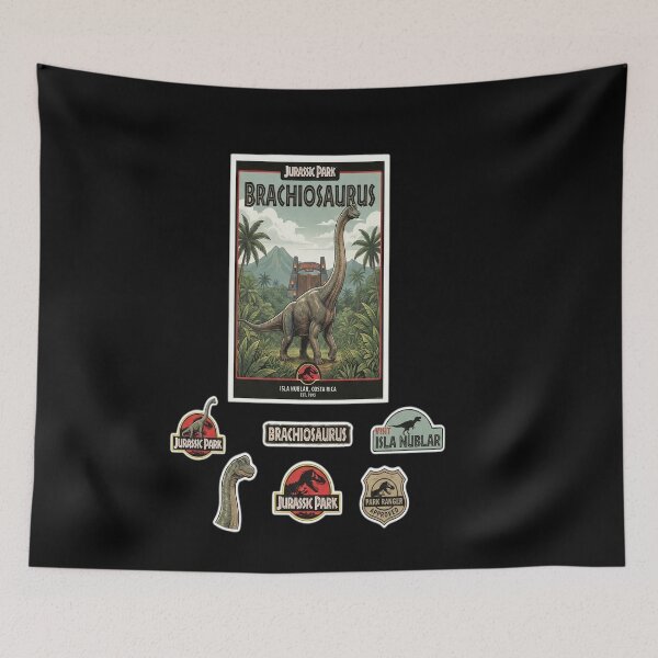 Item preview, Jurassic Park - Brachiosaurus  & stickers designed and sold by sidleytetip.