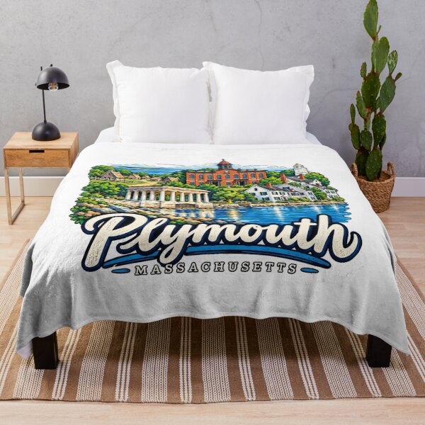 Item preview, Hand Drawn Plymouth Massachusetts Travel Souvenir Landmark Gift designed and sold by MichaeIRellov.