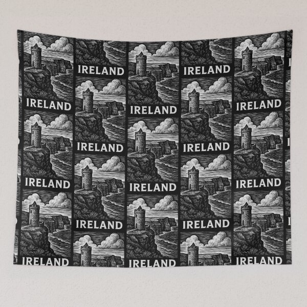 Item preview, Ireland Linocut Style  designed and sold by Thistle-TShop.